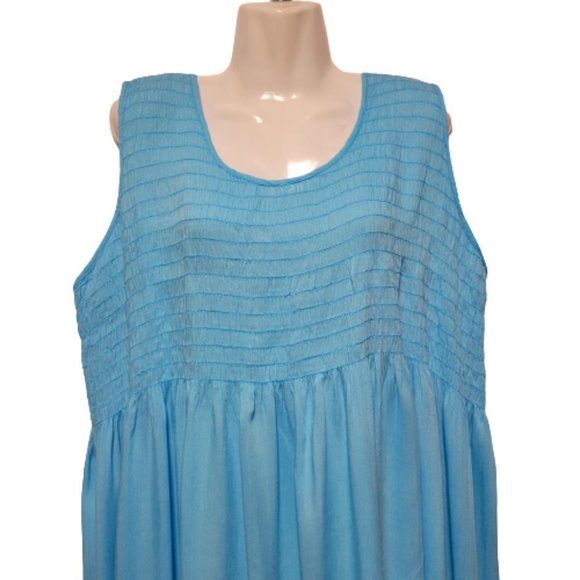 Blue Long Dress Sleeveless Rayon Long Dress Maxi Dress - Size L/XL - New! - Picture 11 of 11